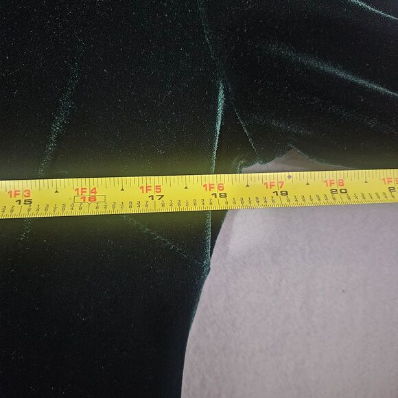 VTG Y2K Robbie Bee Velour Stretch Emerald Green Midi Dress M/L - Picture 4 of 6